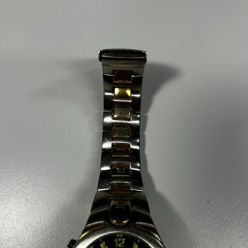 Vintage Y2K Sergio Valente Analog Digital Quartz Two-Tone Stainless Steel